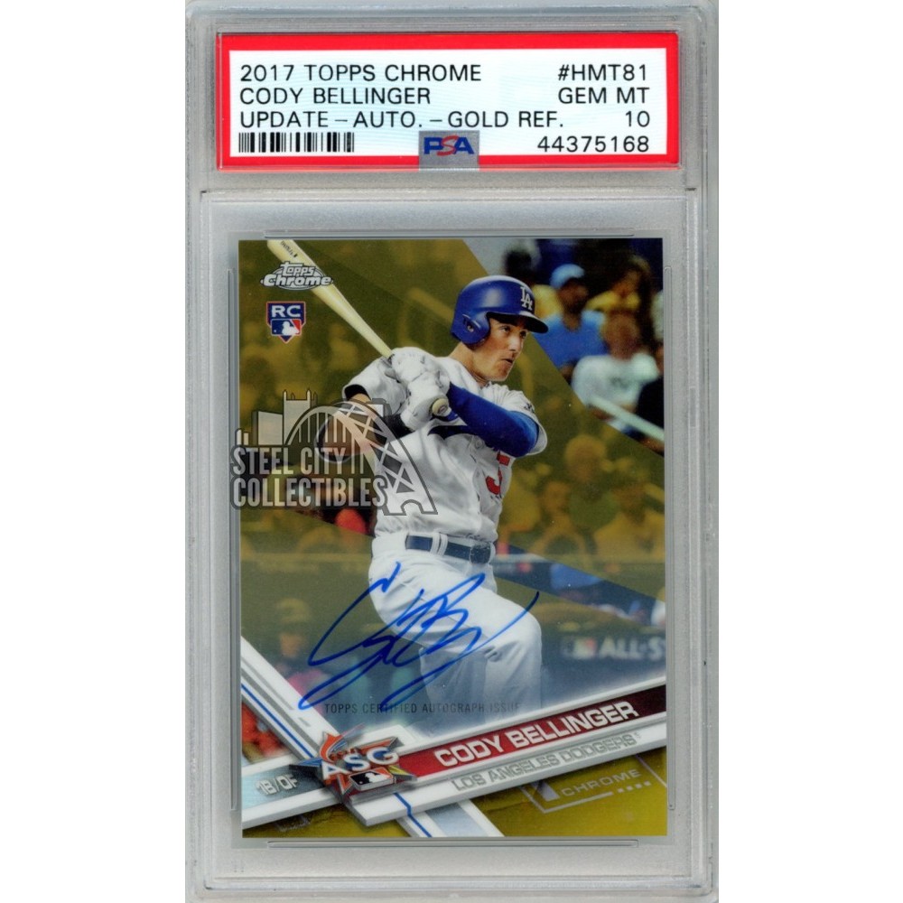 Cody Bellinger 2017 Topps Chrome Update Gold Refractor Autograph 