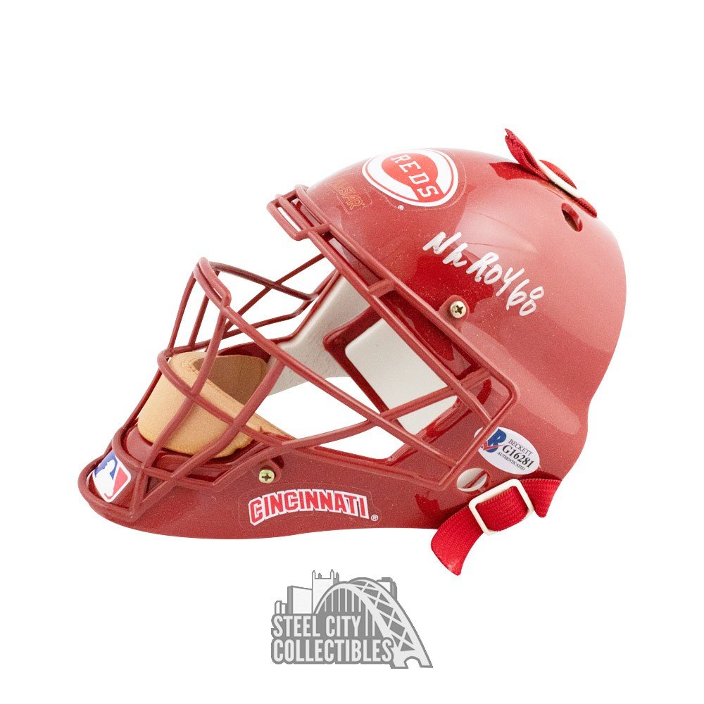 Johnny Bench NL ROY 68 Autographed Cincinnati Reds Mini Catchers Mask