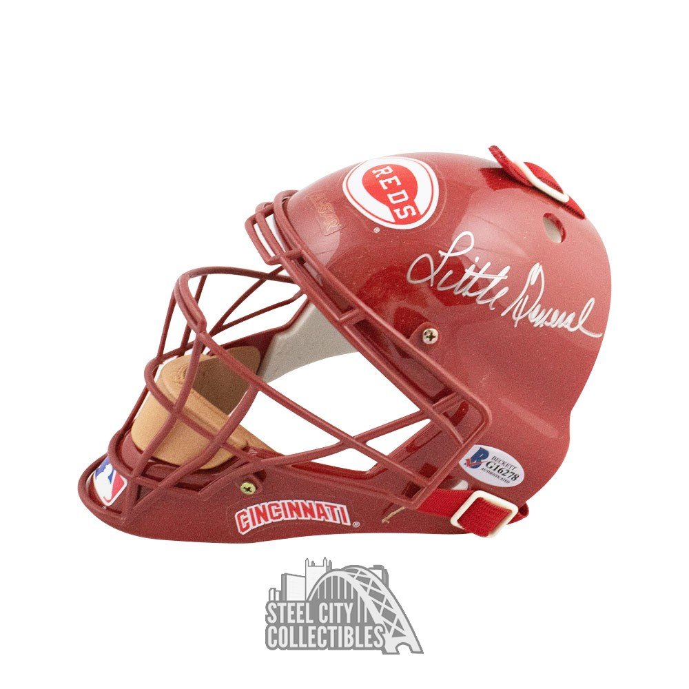 Johnny Bench Little General Autographed Cincinnati Reds Mini Catchers
