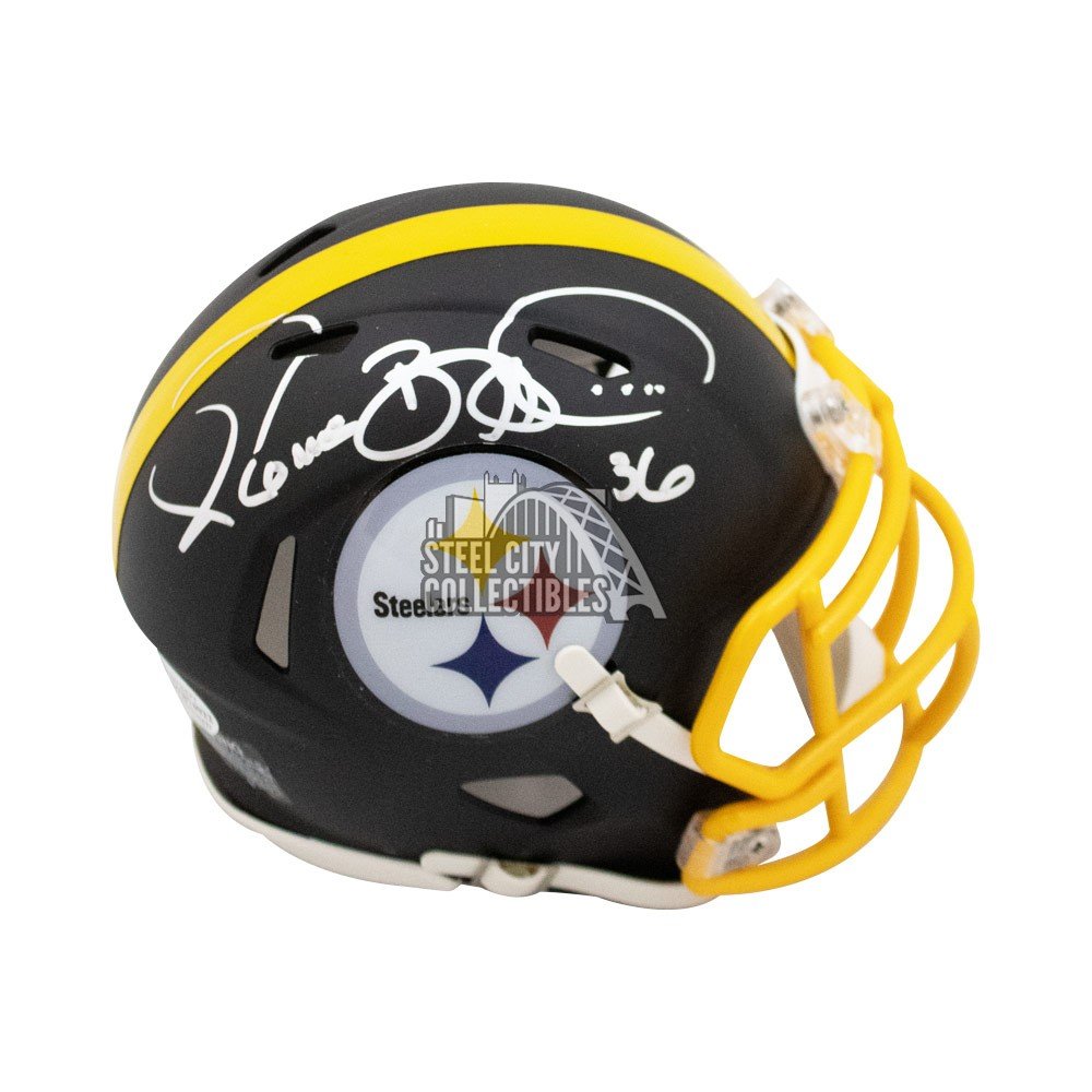 Steelers Jerome Bettis Signed Flash Speed Mini Helmet BAS Witnessed