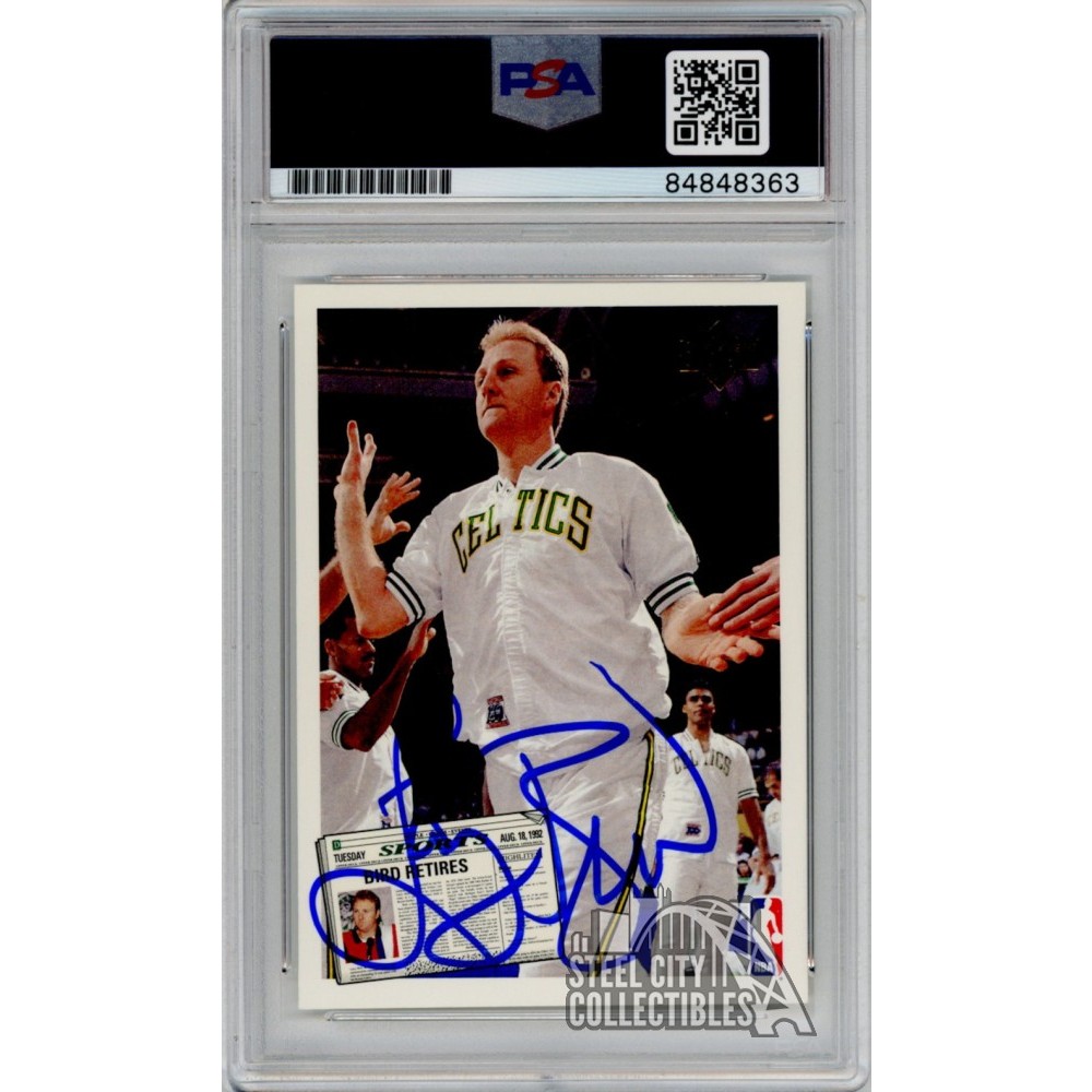 Magic Johnson Larry Bird 1992-93 Upper Deck Retire Dual Autograph