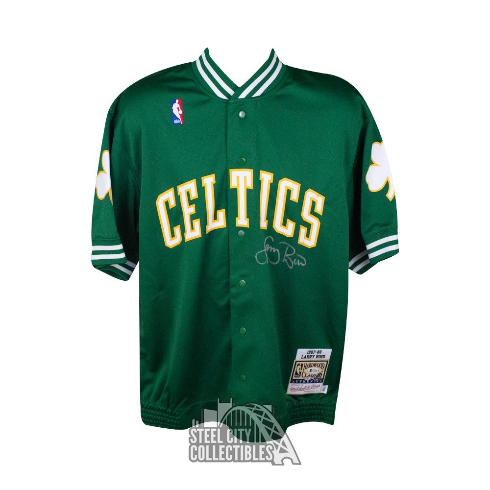 Mitchell & Ness Men Boston Celtics Exploded Logo Warm Up Jacket