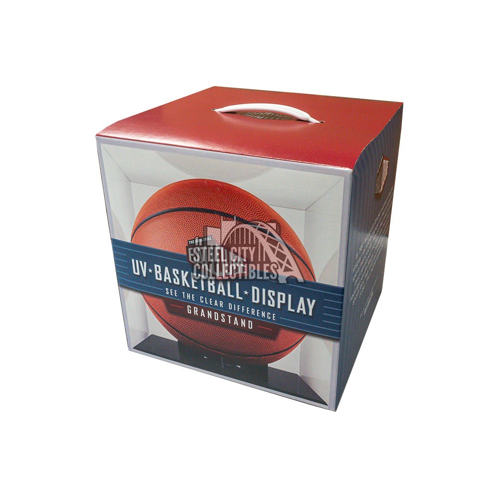 The Original BallQube UV Basketball Grandstand Display Box Steel City Collectibles