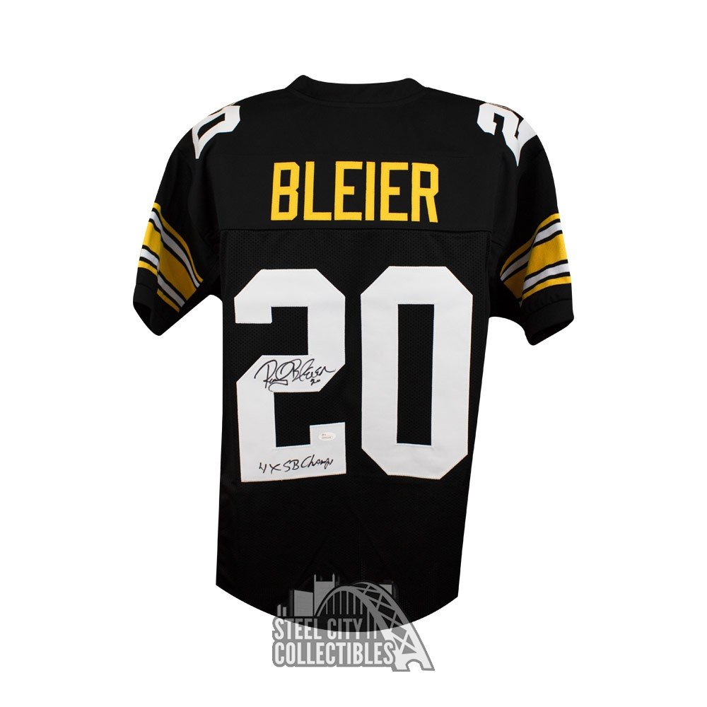 rocky bleier autographed jersey