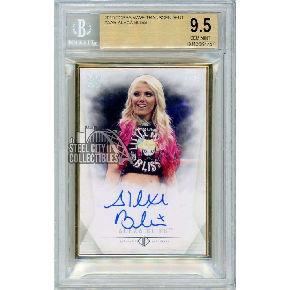 Alexa Bliss 2019 Topps WWE Transcendent Collection Autograph 18/25 BGS ...