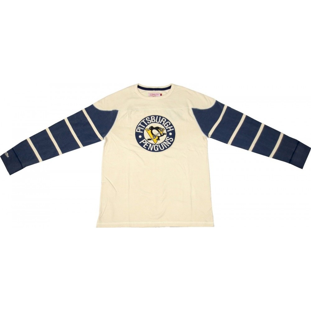 Pittsburgh Penguins Mitchell & Ness NHL Vintage Blue Line Long-Sleeve ...