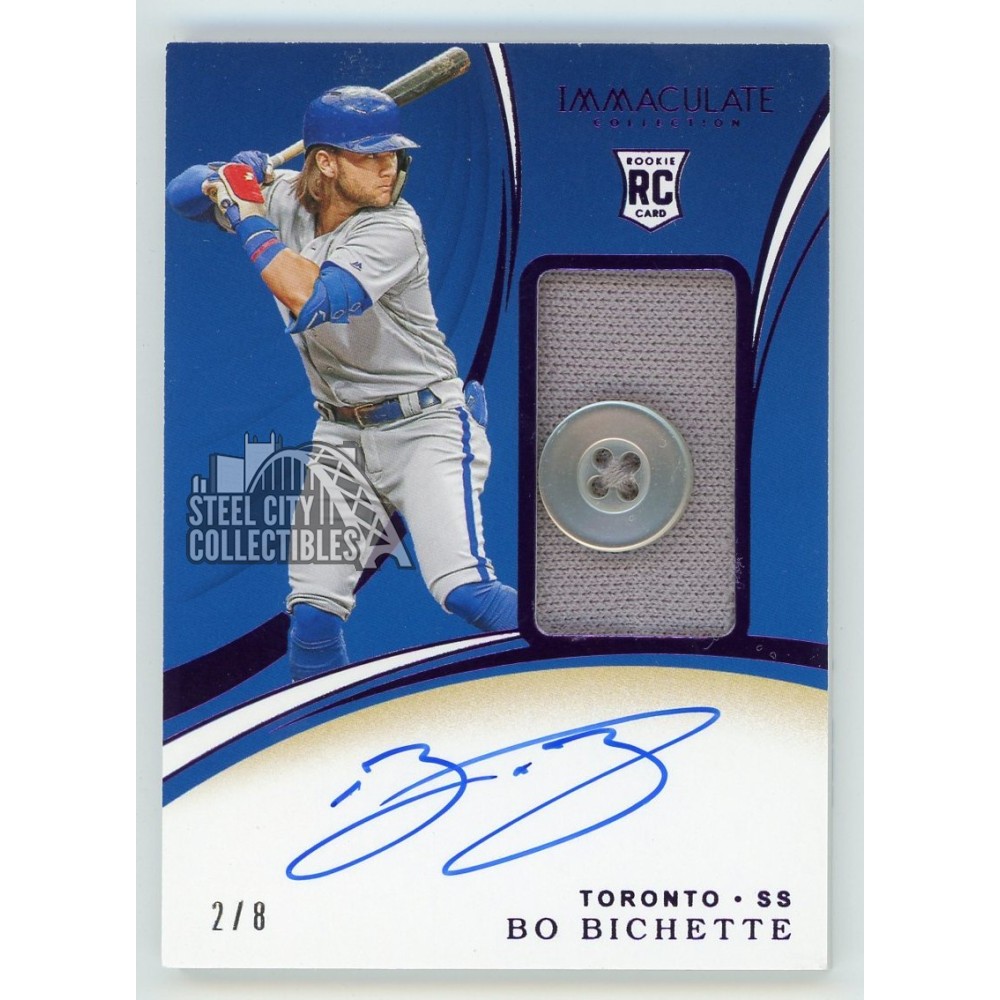 Bo Bichette 2020 Panini Immaculate Autograph Rookie Button Patch