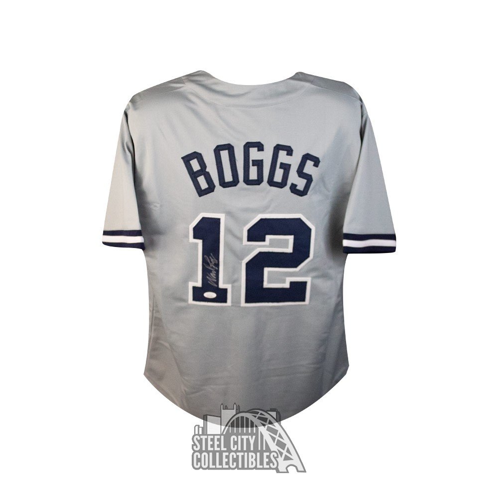 Wade Boggs Autographed New York Custom Gray Baseball Jersey - JSA