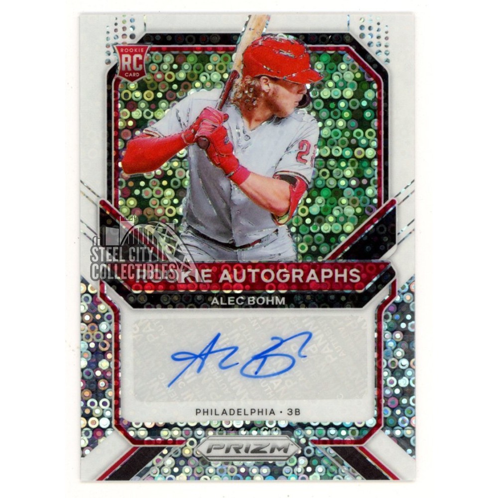 Alec Bohm 2021 Panini Prizm White Sparkle Autograph Rookie Card