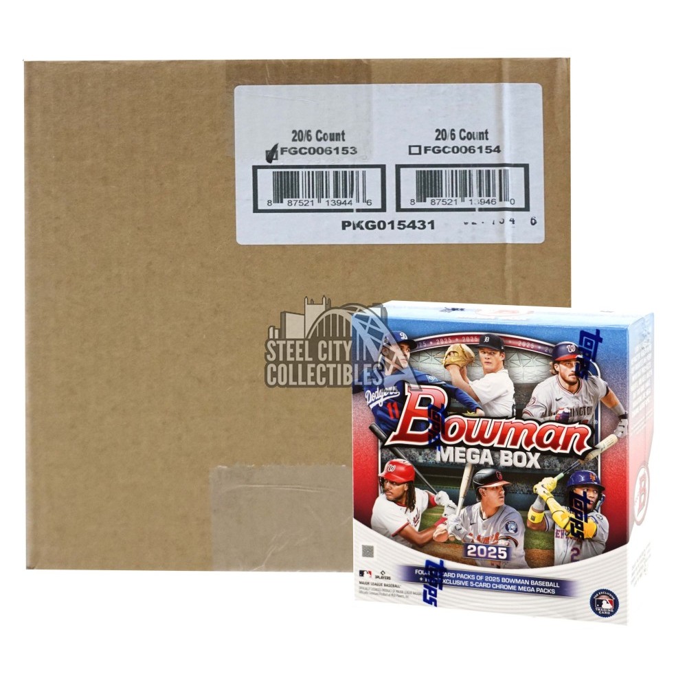 Mega Box Bowman Baseball 2025 – Cartes Scellées Avec Exclusivités Mega Chrome