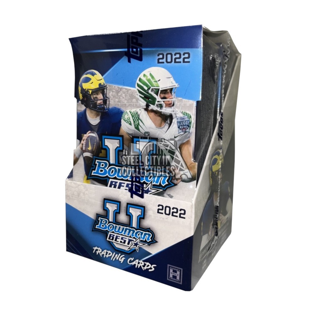 2022 Bowman's Best University Football Hobby Box Steel City Collectibles