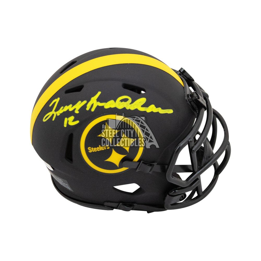 Terry Bradshaw Autographed Pittsburgh Steelers Eclipse Mini Football Helmet  - BAS COA