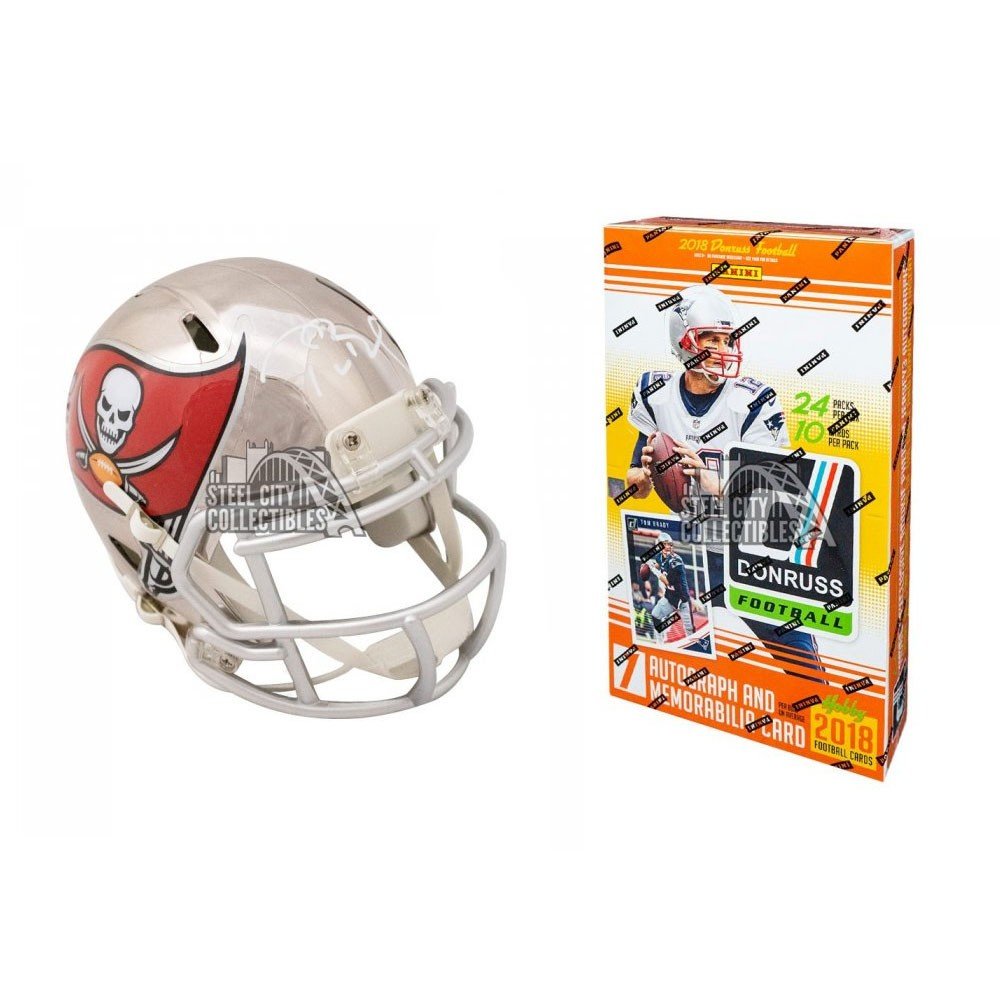 2018 Panini Donruss Football Hobby Box Random Pack Group Break - Prize -  Tom Brady Autographed Tampa Bay Buccaneers Chrome Mini Football Helmet -  Fanatics LOA #1 - CHRIS | Steel City Collectibles