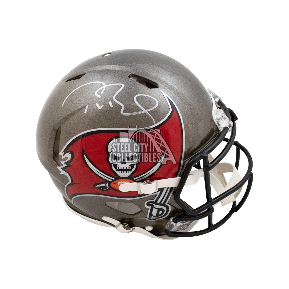 Tom Brady Autographed Tampa Bay Buccaneers Speed Authentic FullSize Football Helmet Fanatics