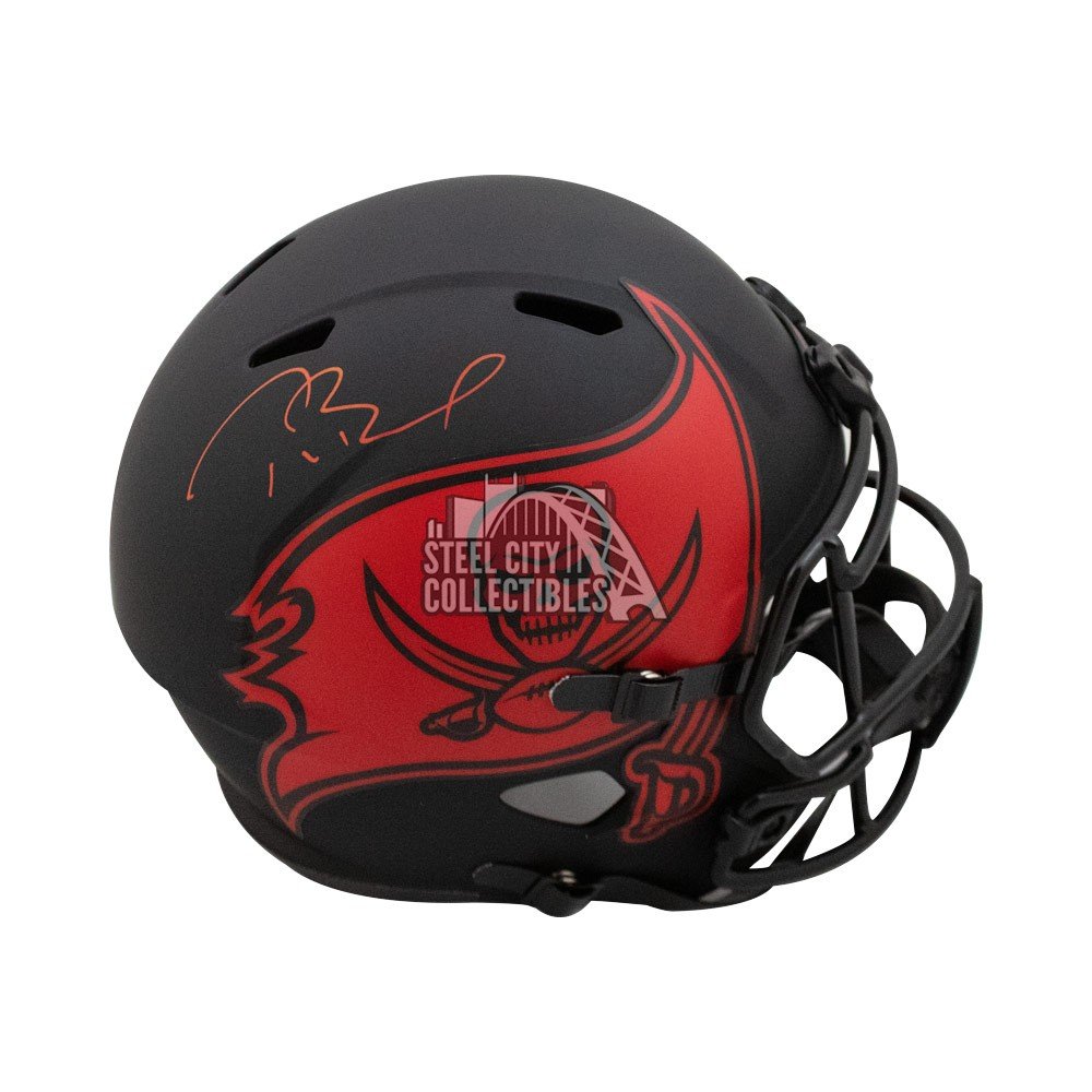 Tom Brady Autograph Helmet Authentic Eclipse Black