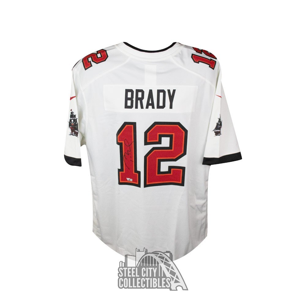 Tom Brady Autographed Tampa Bay Buccaneers White Nike Football Jersey -  Fanatics LOA