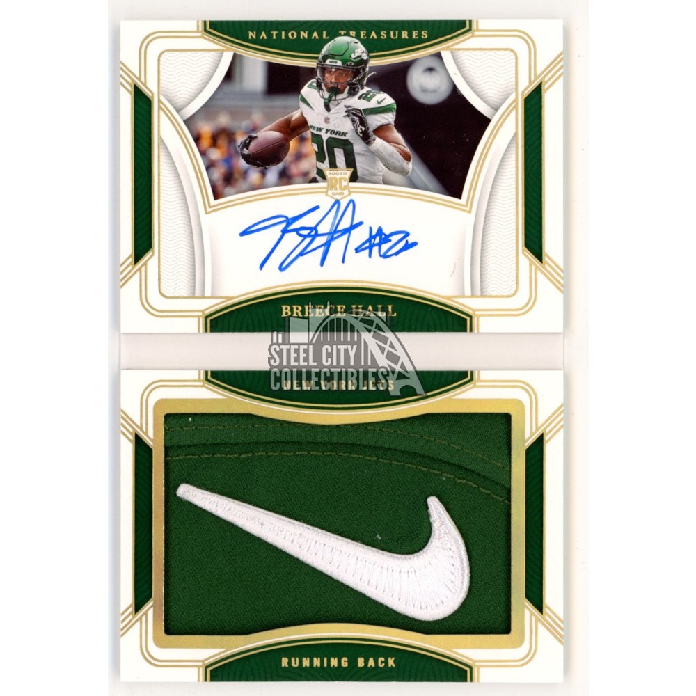 Breece Hall 2022 Panini National Treasures Autograph Rookie Nike