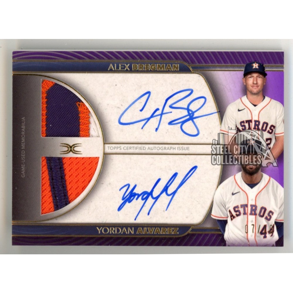 Alex Bregman/Yordan Alvarez 2021 Topps Definitive Autograph Patch