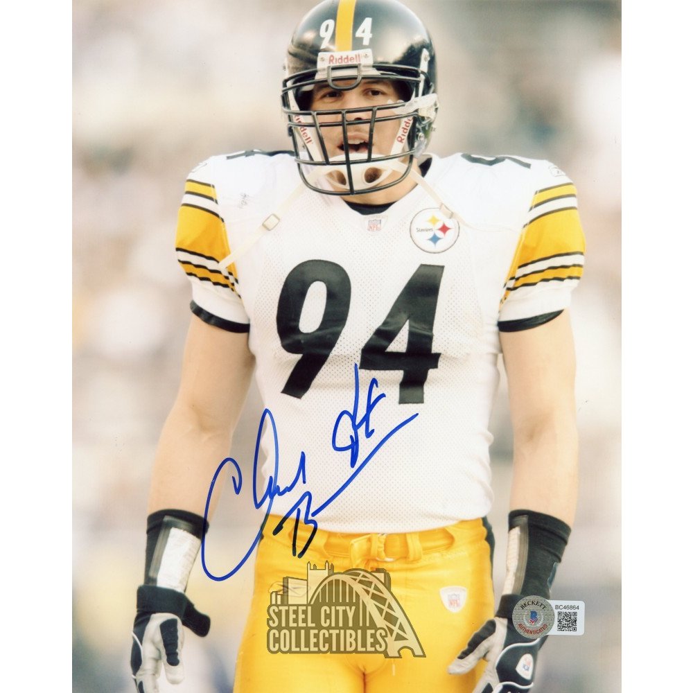 Chad Brown Autographed Pittsburgh Steelers 8x10 Photo - BAS (White