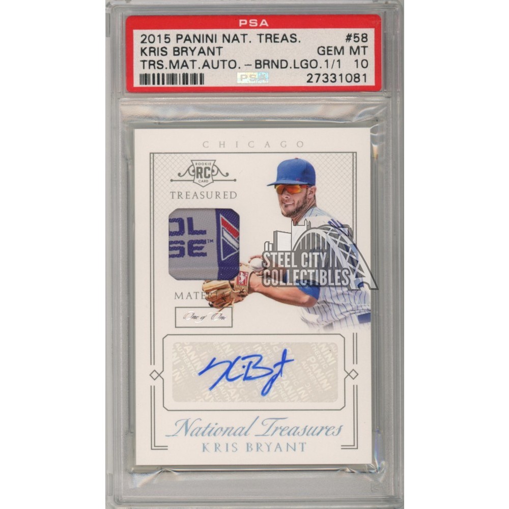 Kris Bryant 2015 National Treasures Autograph Rookie Tag Patch