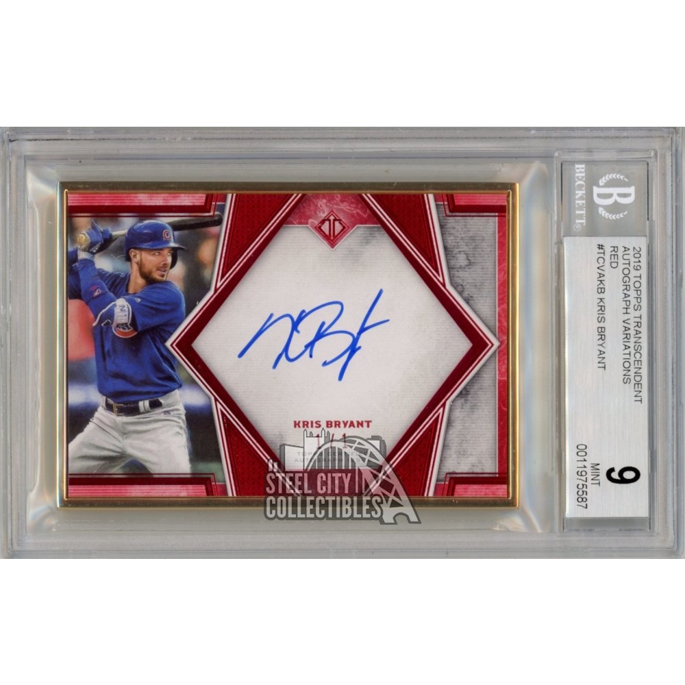 Kris Bryant 2019 Topps Transcendent Red Autograph Card #TCVA-KB 1