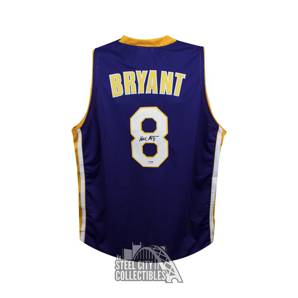 Kobe Bryant Autographed L.A. Lakers Purple Basketball Jersey - PSA/DNA COA  (B)