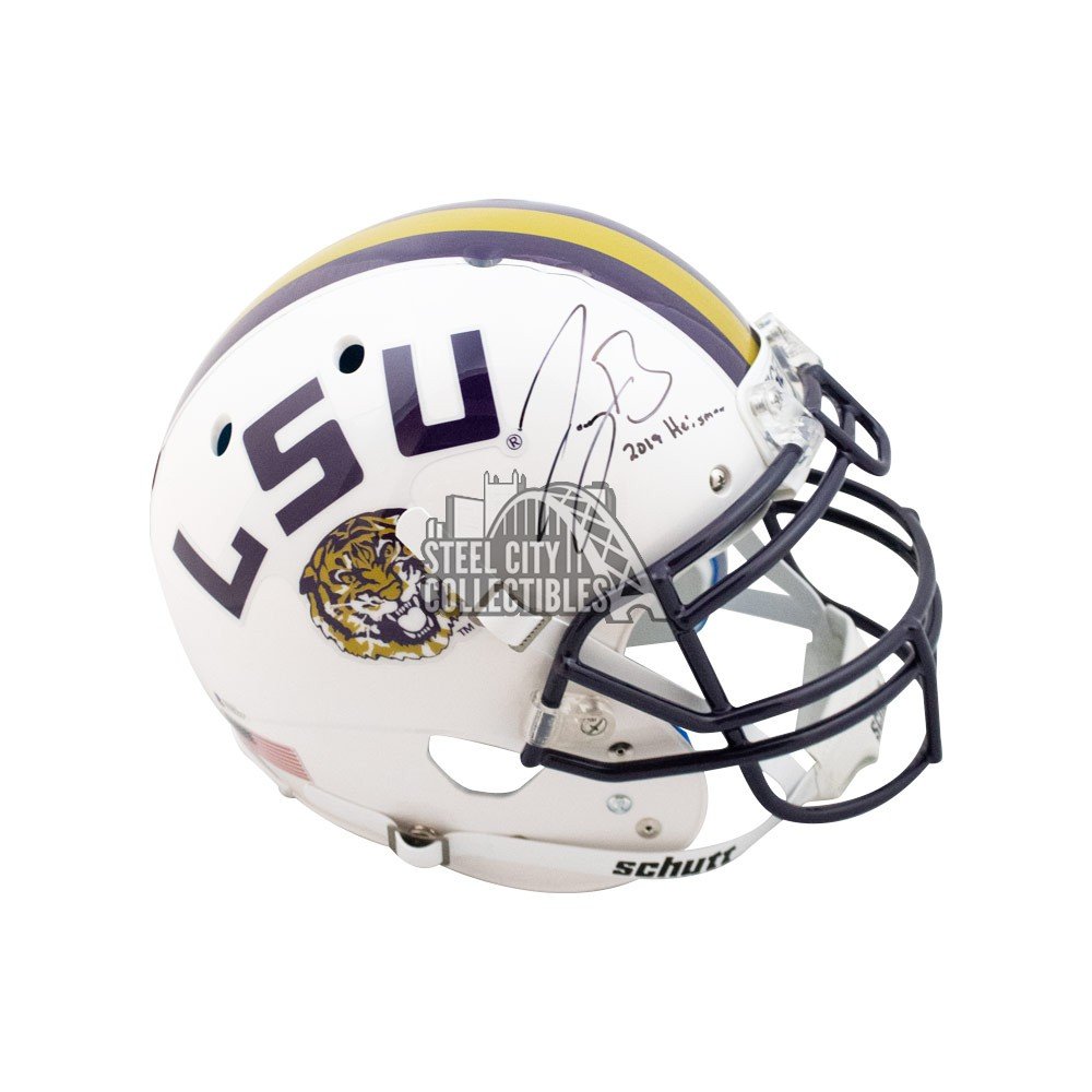 Joe Burrow 2019 Heisman Autographed LSU White Authentic Full-Size Football  Helmet - BAS COA