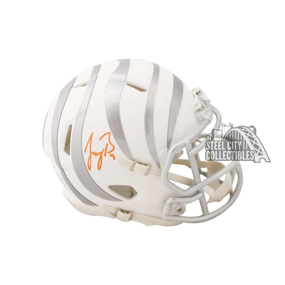 Joe Burrow Autographed Cincinnati Bengals Ice Mini Football Helmet