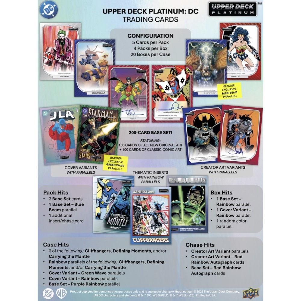 2026 Upper Deck DC Platinum Blaster Box | Steel City Collectibles