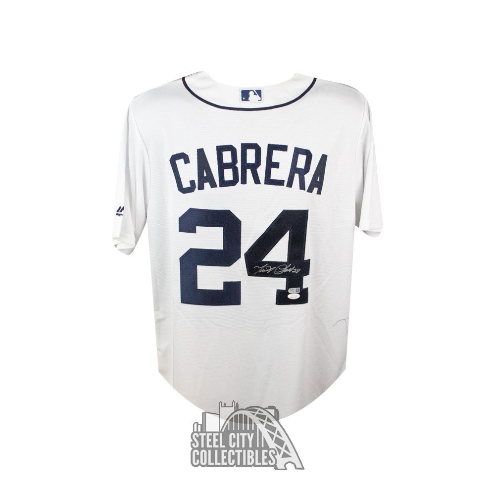 Miguel Cabrera Autographed Detroit Tigers Majestic Baseball Jersey - JSA COA