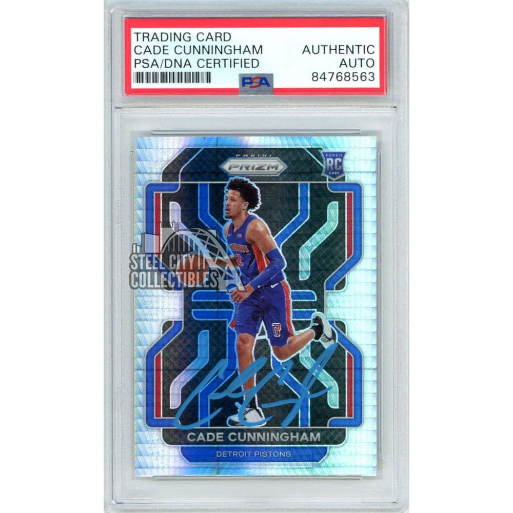 Cade Cunningham 2021-22 Panini Prizm Hyper Autograph Rookie Card #282 PSA/DNA (Light Blue)