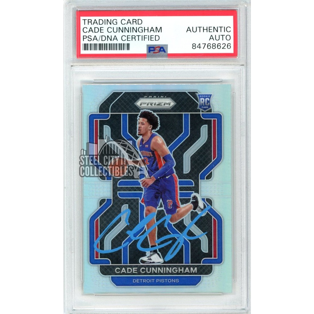 Cade Cunningham 2021-22 Panini Prizm Silver Autograph Rookie Card #282 PSA/DNA (Light Blue)
