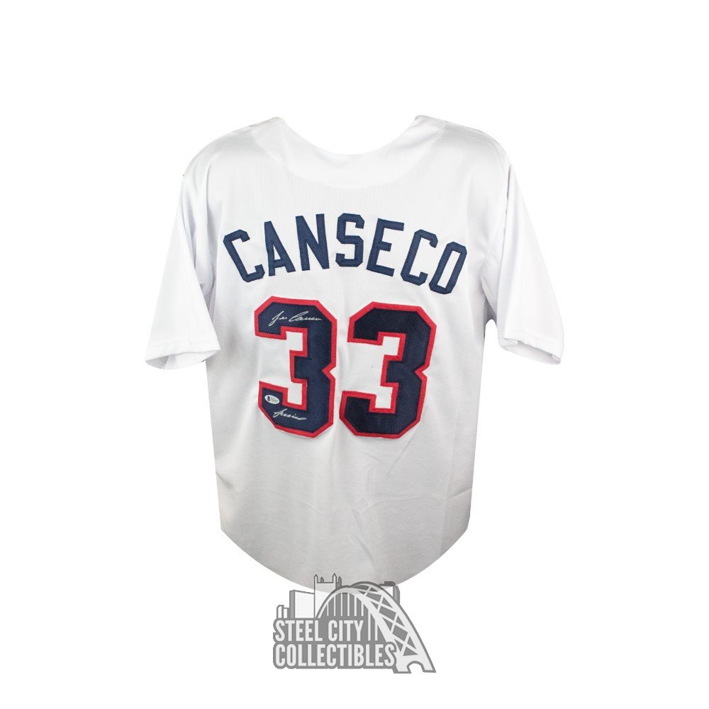 Jose Canseco Juiced Autographed Texas Custom Baseball Jersey - BAS COA
