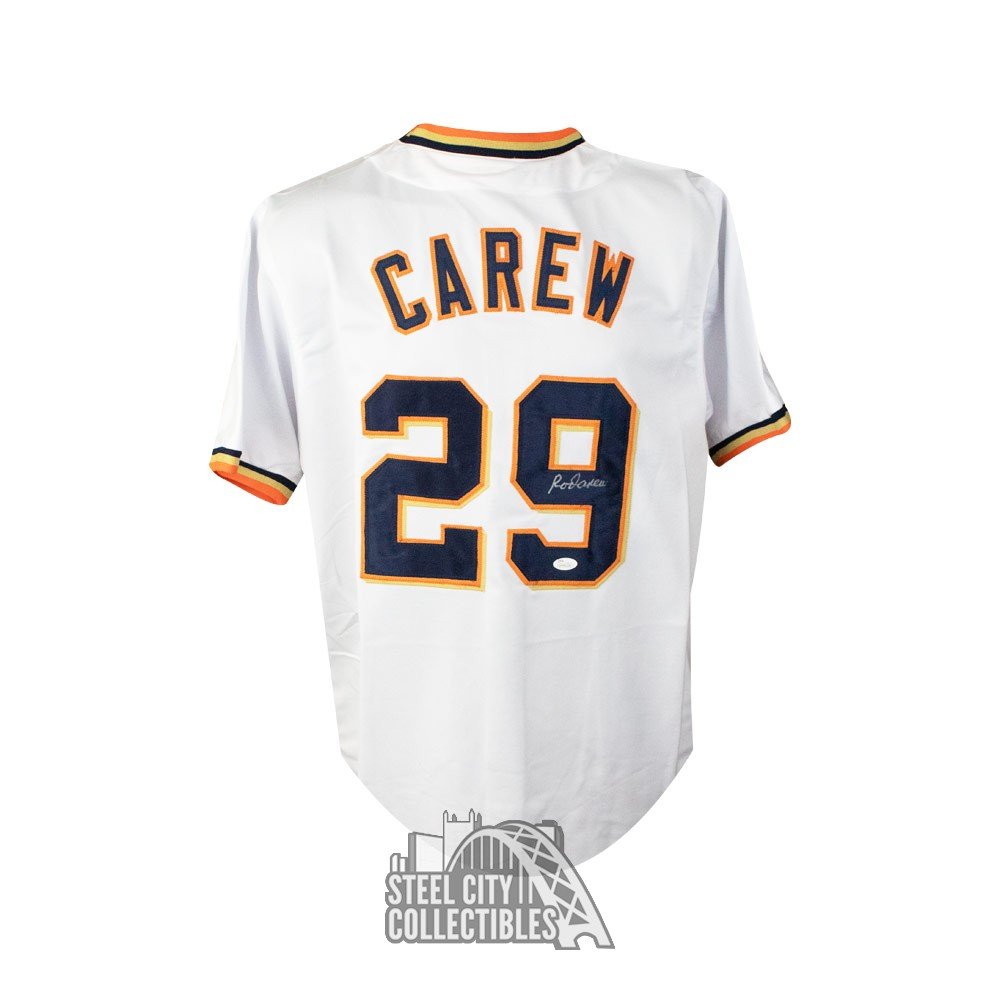 Rod Carew Autographed Minnesota Custom White Baseball Jersey - JSA COA