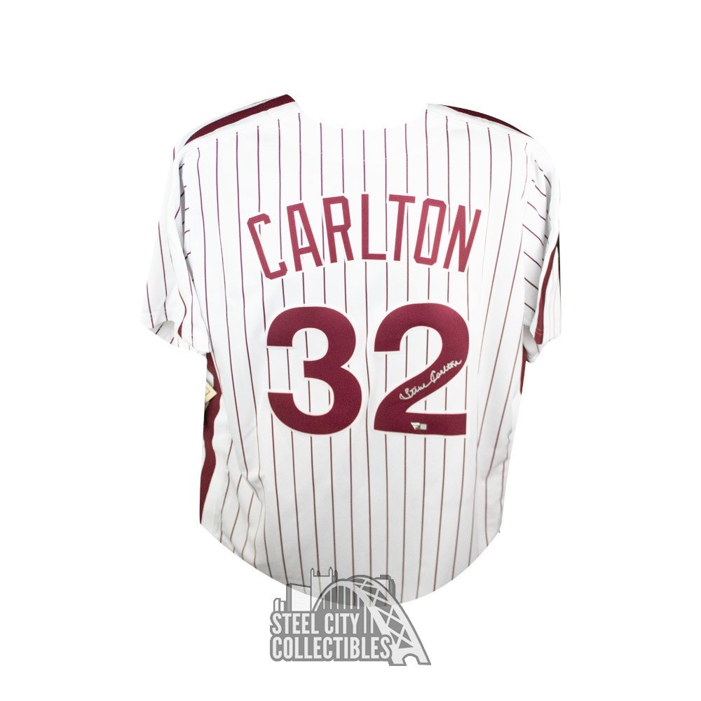 Steve Carlton Autographed Philadelphia Phillies Majestic Baseball Jersey -  Fanatics