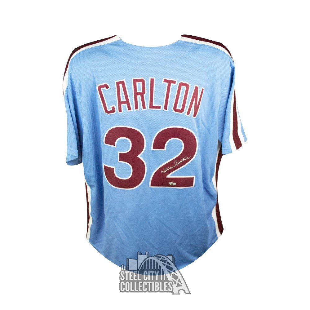 Steve Carlton Autographed Philadelphia Phillies Majestic Blue Baseball  Jersey - Fanatics