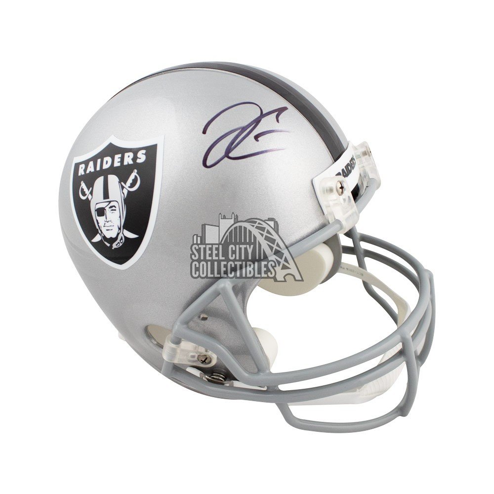 derek carr football helmet Derek Carr Autographed Oakland Raiders Full-Size Football Helmet