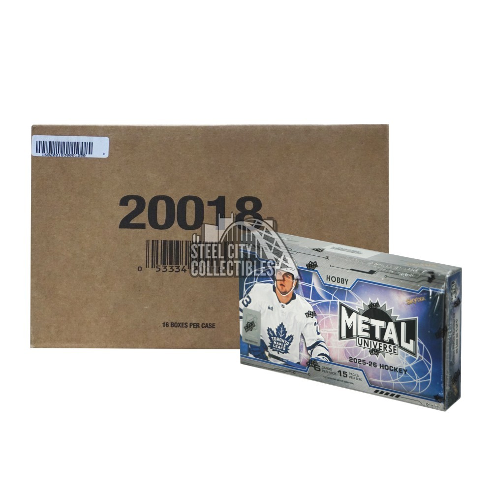 2025-26 Upper Deck Skybox Metal Universe Hockey Hobby 16-Box Case | Steel City Collectibles 2025-26 Upper Deck Skybox Metal Universe Hockey Hobby 16-Box Case | Steel City Collectibles