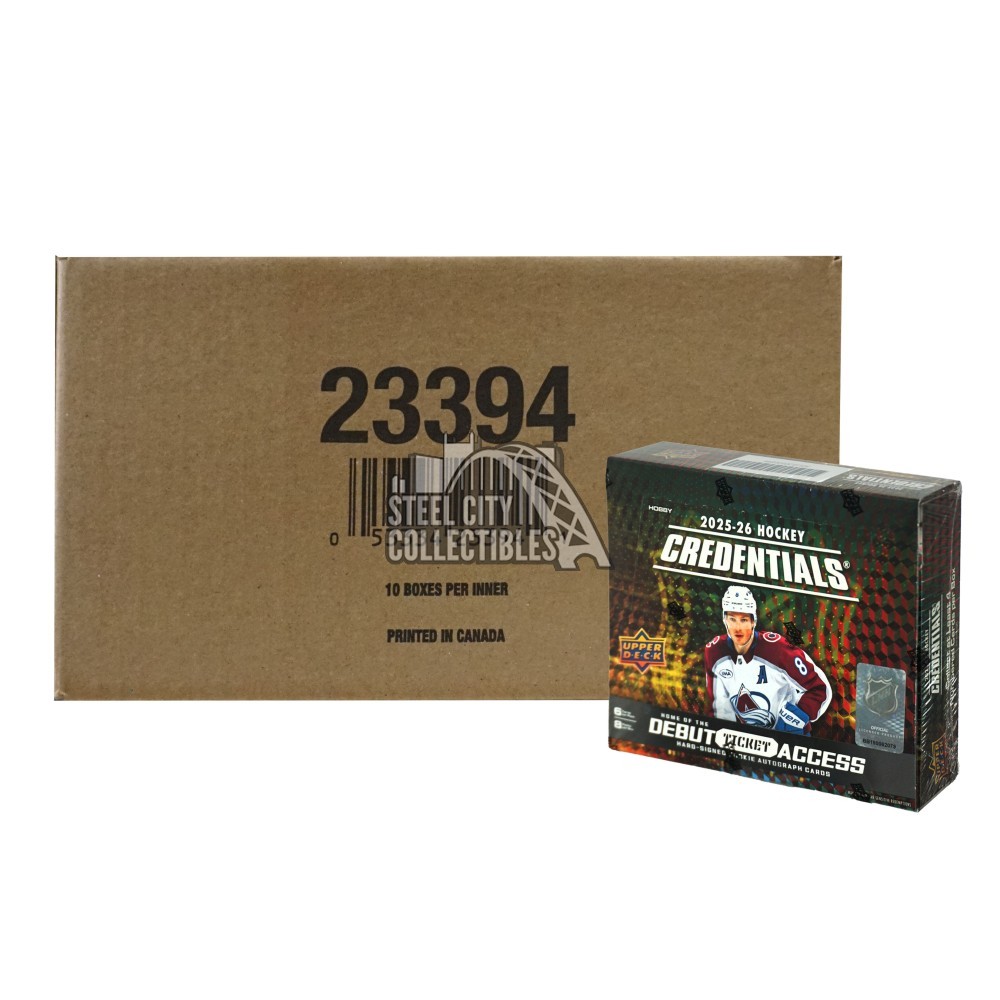 2025-26 Upper Deck Credentials Hockey Hobby 10-Box Case | Steel