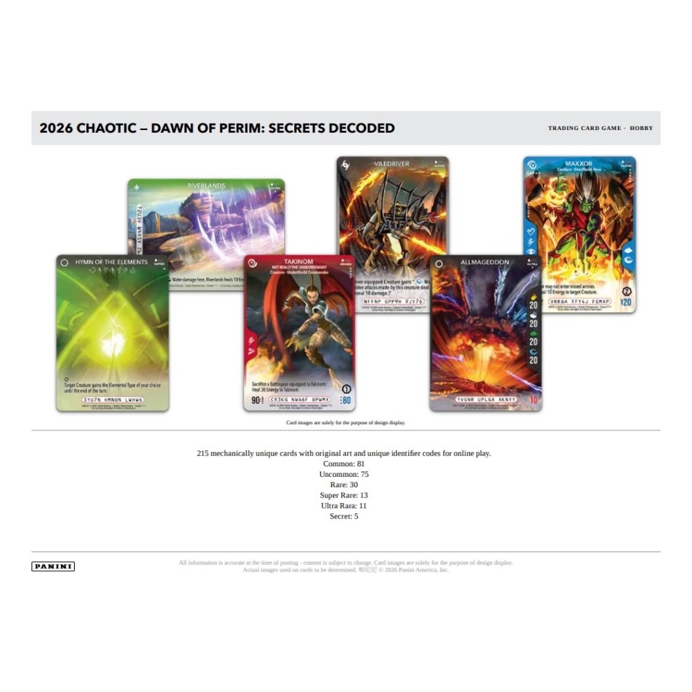 chaotic dawn of perim booster box 2026 Panini Chaotic
