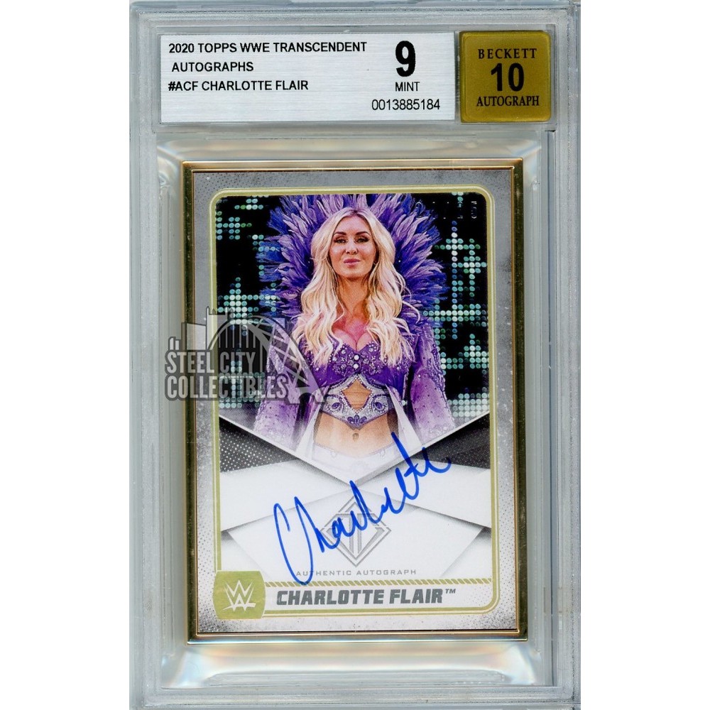 Charlotte Flair 2020 Topps Transcendent WWE Autograph Card 24/25 BGS 9 Charlotte Flair 2020 Topps Transcendent WWE Autograph Card 24/25 BGS 9