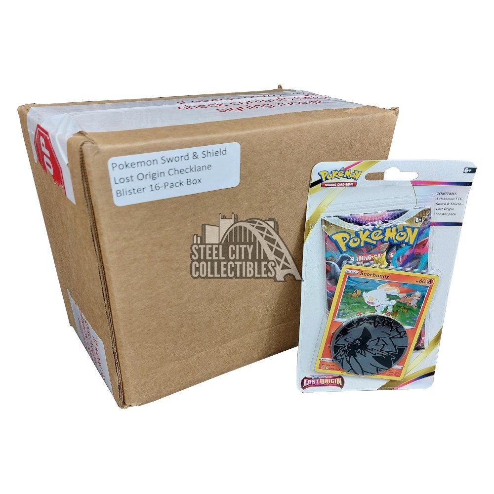 Pokemon Sword & Shield Lost Origin Checklane Blister 16-Pack Box