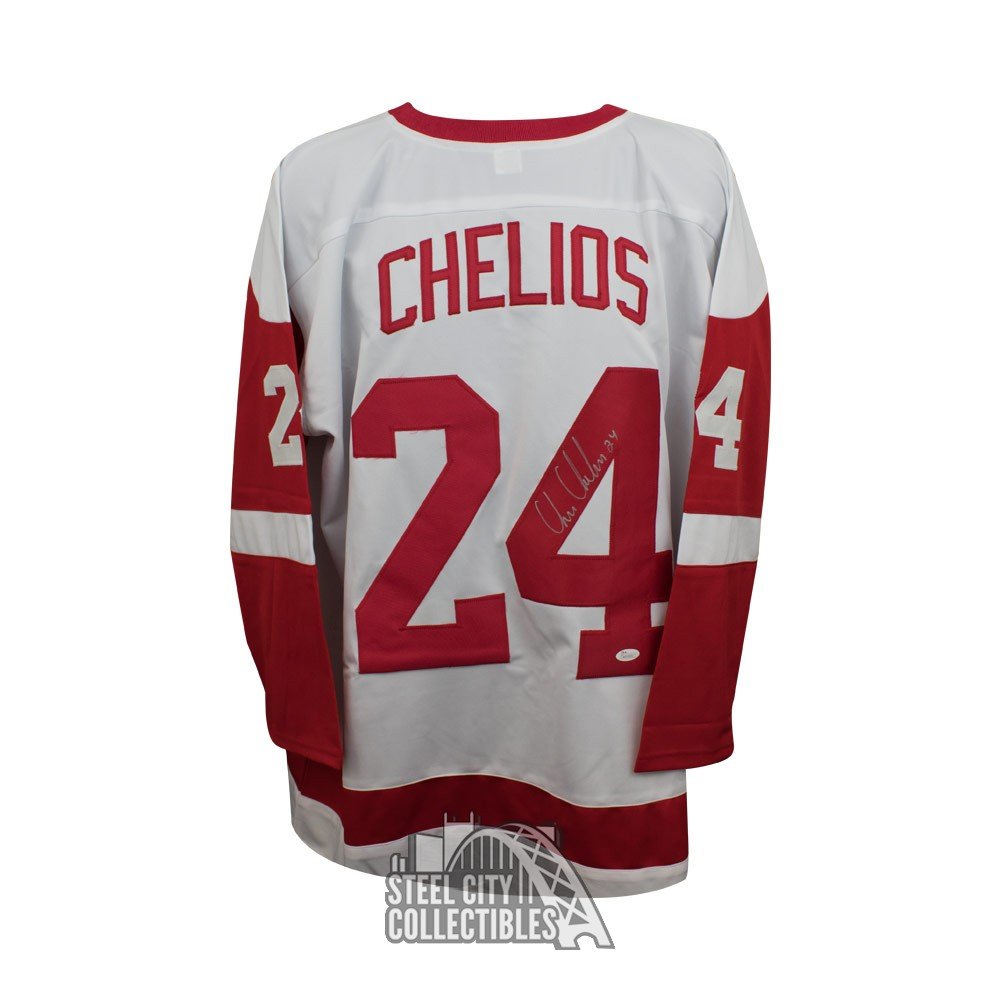 grey red wings jersey