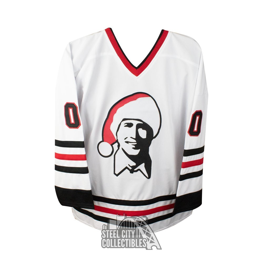 Chevy Chase Autographed Clark Griswold Chicago Blackhawks Authentic Pro Player Jersey BAS