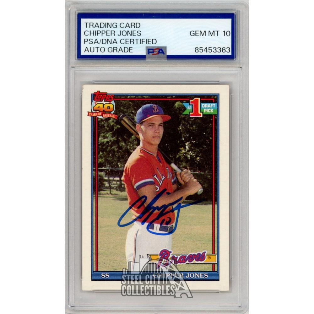 rare chipper jones baseball cards 1998 Fleer Card PSA 8 Score a rare 2000 Topps
