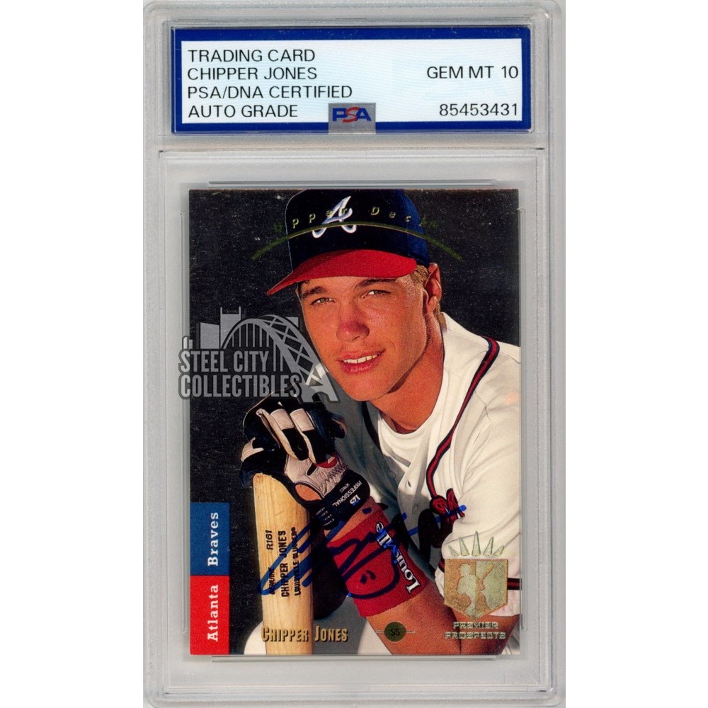 Chipper Jones 1993 Upper Deck SP Foil Autograph Rookie Card #280