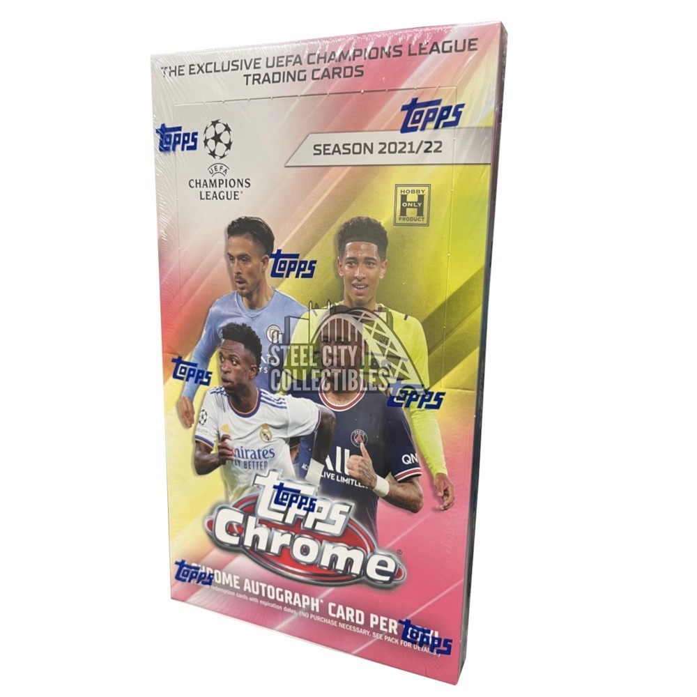 2021-22 Topps UEFA Champions League Chrome Soccer Hobby 12-Box 