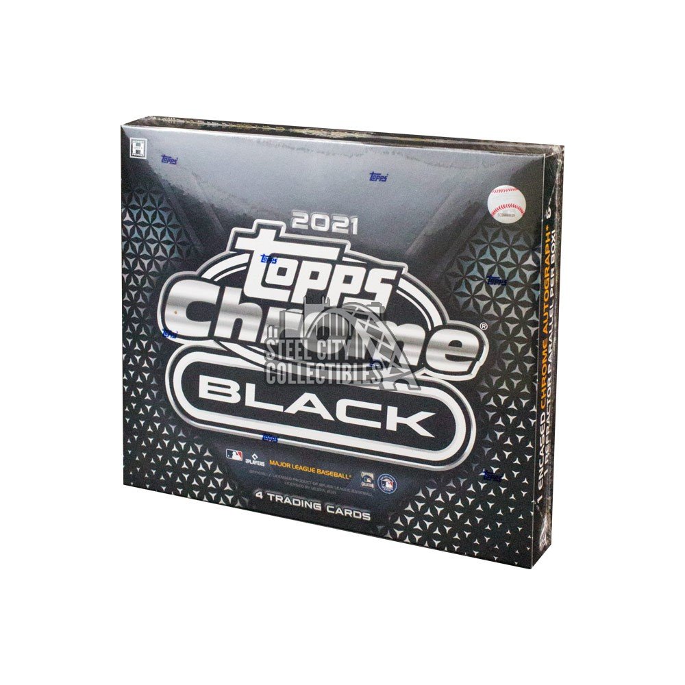 2021 Topps Chrome Black Baseball Hobby Box Steel City Collectibles