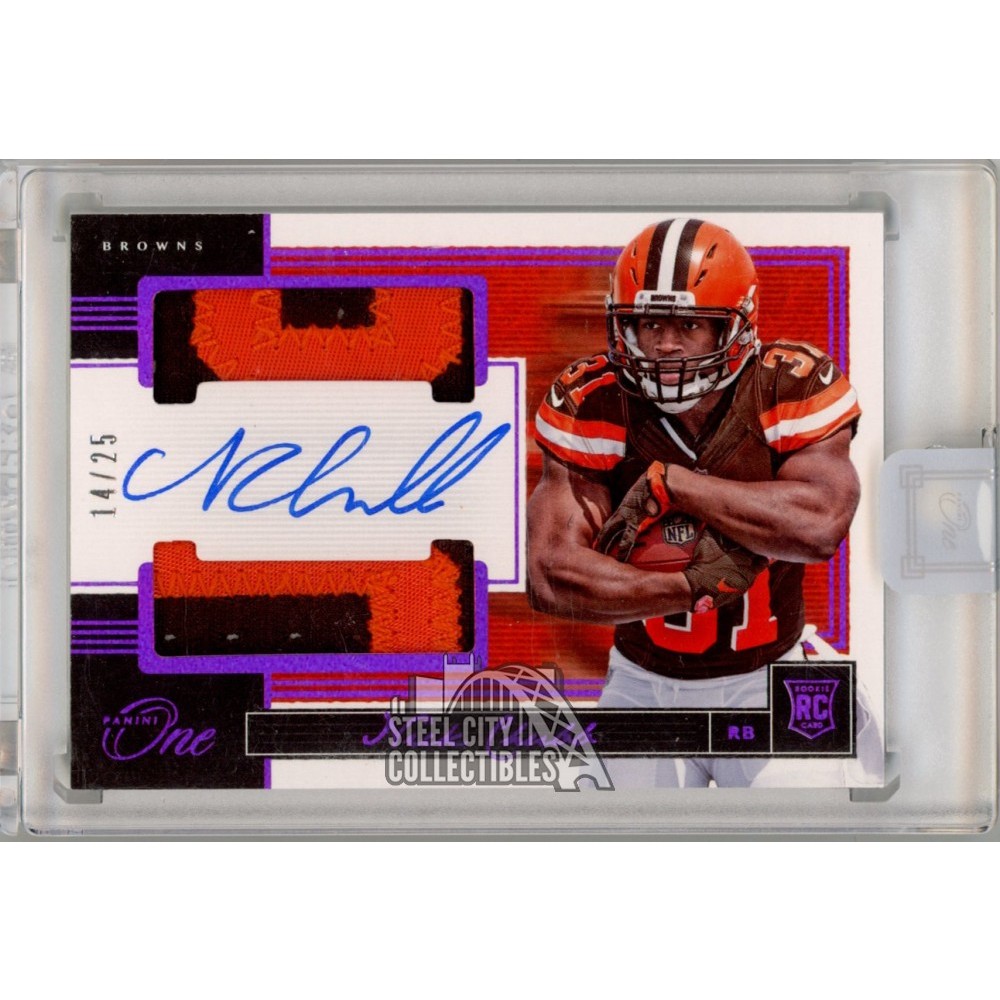 2018 Panini One Football Nick Chubb Auto