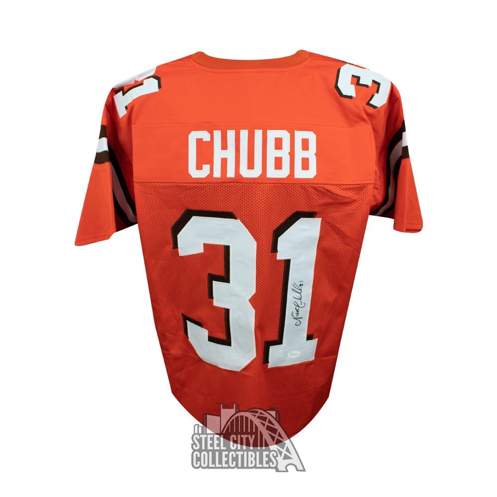 signed nick chubb jersey